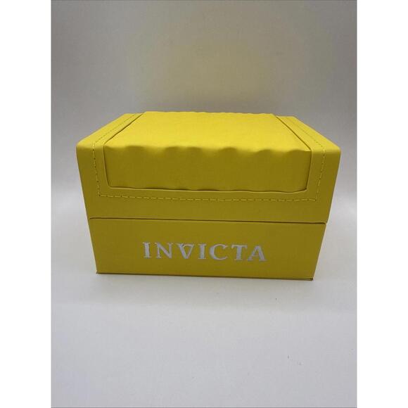 Invicta Yellow Watch Display Storage Presentation Box  Case ONLY - Picture 2 of 4